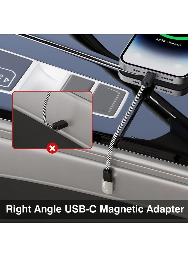 TRELC 240W USB C Magnetic Adapter 2 Pack, with 4 Connectors, Right Angle USB-C Male to Female Adapter, USB4 40Gbps 8K 60Hz, Type C Adapter Extender for MacBook Pro/Air, Steam Deck, Tablet, Laptop - Image 4