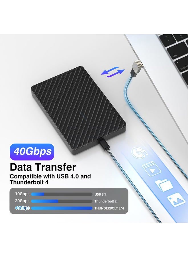 TRELC 240W USB C Magnetic Adapter 2 Pack, with 4 Connectors, Right Angle USB-C Male to Female Adapter, USB4 40Gbps 8K 60Hz, Type C Adapter Extender for MacBook Pro/Air, Steam Deck, Tablet, Laptop - Image 3