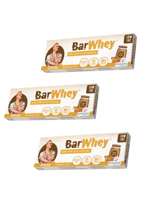 High-Protein Low Fat Super Bulk Chunky Peanut Butter Protein Bar (3Bar)