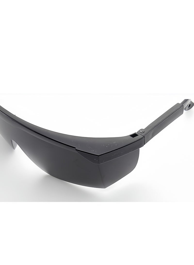 Generic Semi-Rimless Shield Laser Safety Glasses, Black  - Image 2