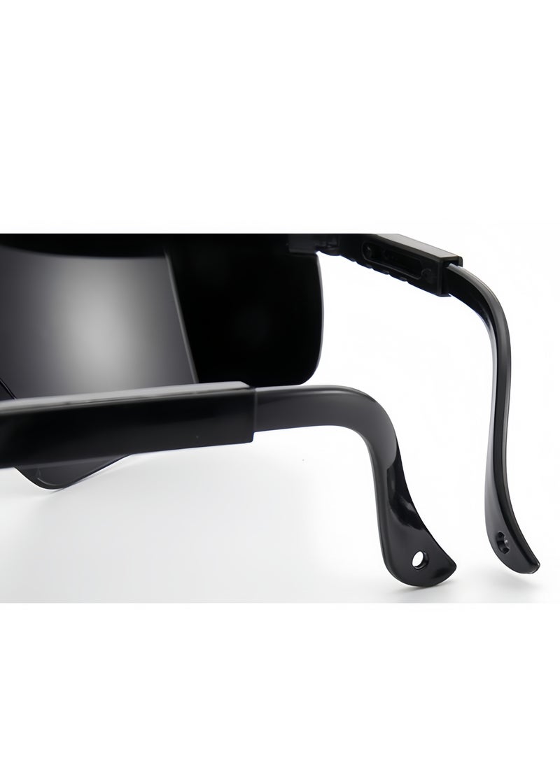 Generic Semi-Rimless Shield Laser Safety Glasses, Black  - Image 4