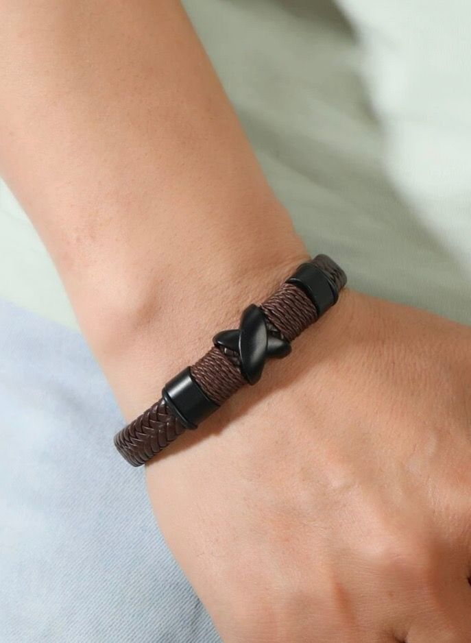 Luxury Concept Elegant High Quality Of PU Leather Bracelet For Men - Image 1