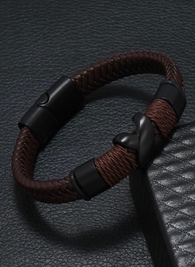 Luxury Concept Elegant High Quality Of PU Leather Bracelet For Men - Image 3