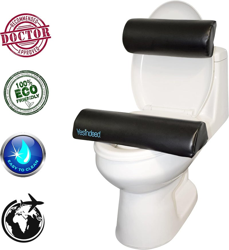 YESINDEED Brazilian Butt Lift Toilet Seat Riser Pillow + Back Support – Dr. Approved BBL Cushion with Wooden Bottom, Water-Resistant Cover, Portable Design, Firm Support for Optimal Post-Surgery Recovery - Image 3