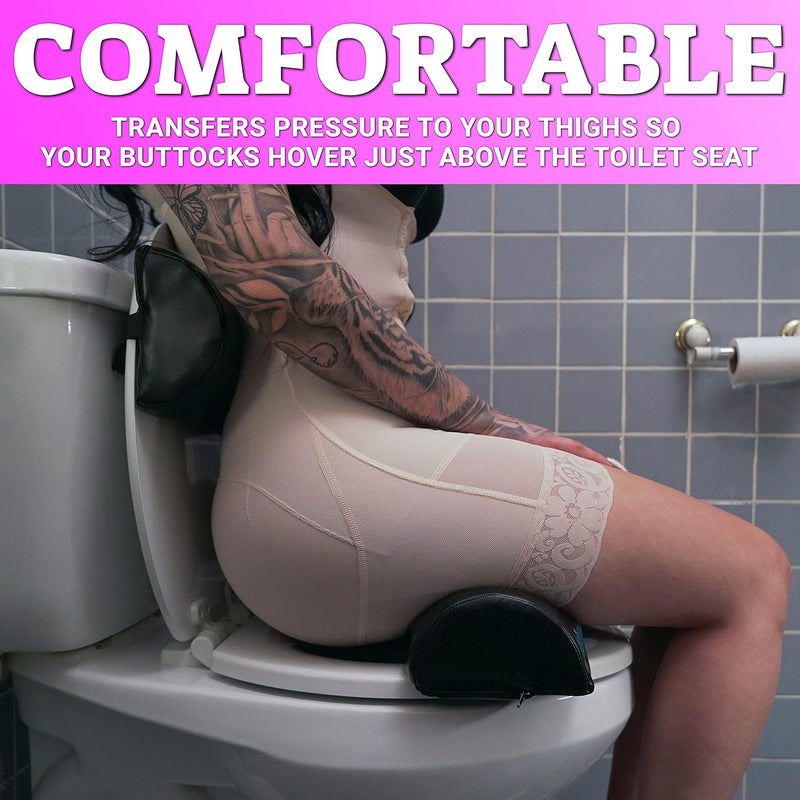 YESINDEED Brazilian Butt Lift Toilet Seat Riser Pillow + Back Support – Dr. Approved BBL Cushion with Wooden Bottom, Water-Resistant Cover, Portable Design, Firm Support for Optimal Post-Surgery Recovery - Image 2