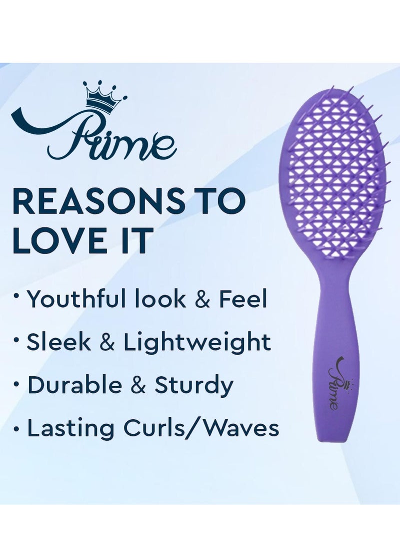 Prime HairBrush for Wet Curly Detangling Hair Scalp Massage Comb Easy to Clean Comb Blow Dry Styling Curling Straightening Tools for Salon Home Use  - Image 4