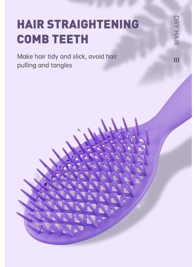 فرشاة شعر لفك تشابك الشعر الرطب والمجعد ومشط تدليك فروة الرأس سهل التنظيف. - Image 5