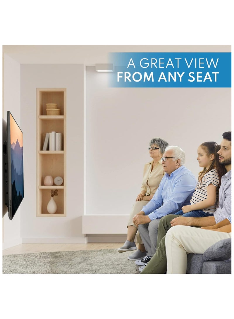 كاروسكي حامل تلفزيون حائطي كامل الحركة لأجهزة التلفزيون مقاس 26 إلى 85 بوصة - قابل للدوران والإمالة بذراعين مفصليتين - حامل حائطي شديد التحمل - Image 4