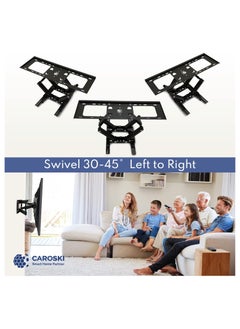 CAROSKI TV Wall Mount - Full Motion TV Mount - Wall TV Bracket TV Screens Swivel TV Wall Mount With Dual Articulating Arms - TV Bracket (26 to 70 inches)  - Image 5