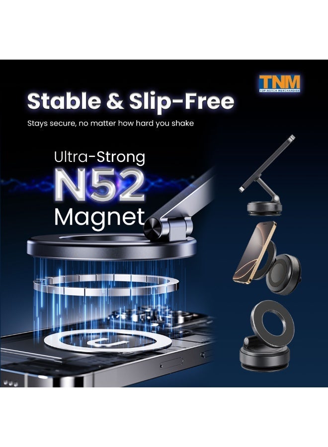 تنم حامل هاتف سيارة مُحسّن X69 لماجسيف - حامل هاتف مغناطيسي للسيارة - حامل جوال مغناطيسي للسيارة | حامل مغناطيسي للسيارة يدور 360 درجة | حامل سيارة قوي | حامل/حامل هاتف مغناطيسي | حامل جوال قابل للطي | متوافق مع جميع الهواتف الذكية | حامل هاتف سيارة قابل للتعديل - Image 5