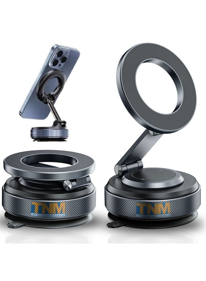 تنم حامل هاتف سيارة مُحسّن X69 لماجسيف - حامل هاتف مغناطيسي للسيارة - حامل جوال مغناطيسي للسيارة | حامل مغناطيسي للسيارة يدور 360 درجة | حامل سيارة قوي | حامل/حامل هاتف مغناطيسي | حامل جوال قابل للطي | متوافق مع جميع الهواتف الذكية | حامل هاتف سيارة قابل للتعديل - Image 1