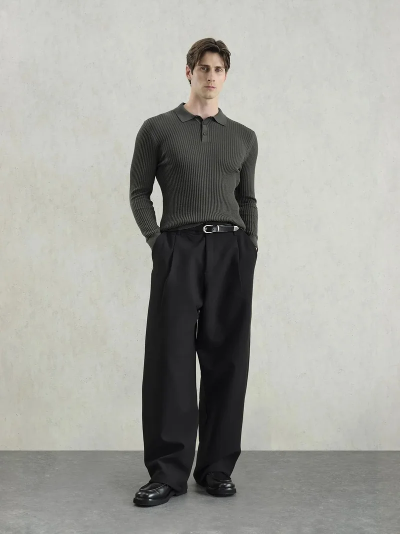GIESTO Slim Fit Polo Neck T-Shirt