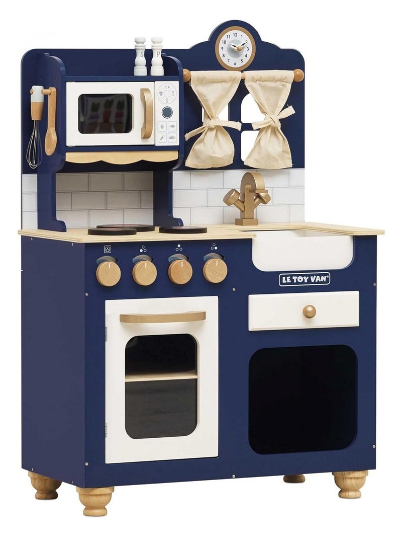Le Toy Van Oxford Wooden Play Kitchen - Pretend Play Kitchen Set for Kids, Interactive Toy, Wooden Cooking Set, Realistic Kitchen Accessories, Gift for Toddlers, Role-Playing - Image 1