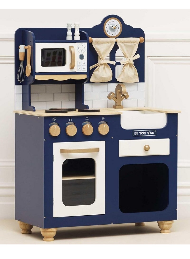 Le Toy Van Oxford Wooden Play Kitchen - Pretend Play Kitchen Set for Kids, Interactive Toy, Wooden Cooking Set, Realistic Kitchen Accessories, Gift for Toddlers, Role-Playing - Image 3