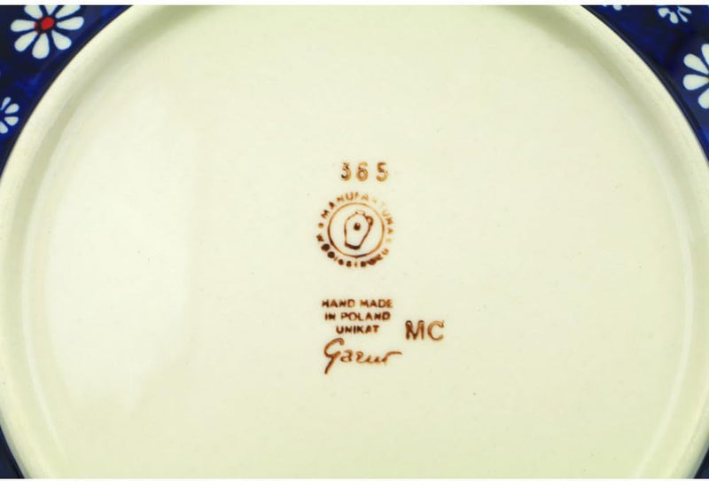 Polmedia Polish Pottery Authentic Polish Pottery 4Piece Place Setting Signature UNIKAT in Daisy Jazz Design Handmade in Bolesawiec Poland  Certificate of Authenticity  - Image 4