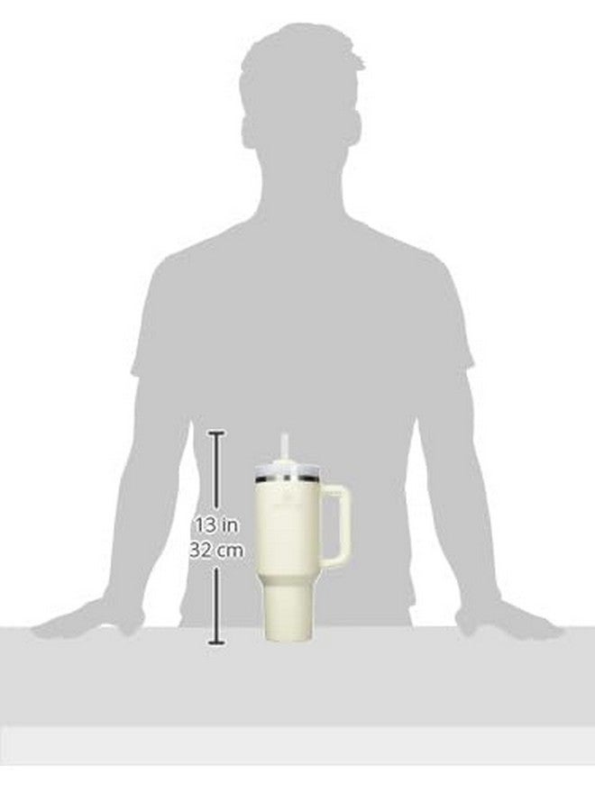 Stanley Quencher H2.0 Tumbler with Handle and Straw 40 oz | Flowstate 3-Position Lid | Cup Holder Compatible for Travel | Insulated Stainless Steel Cup | BPA-Free | Cream 2.0 - Image 3