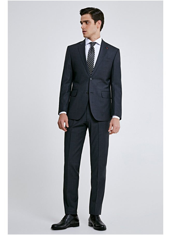 D'S DAMAT بدلة كلاسيكية رمادية داكنة من Ds Damat - 41% صوف  - Image 1