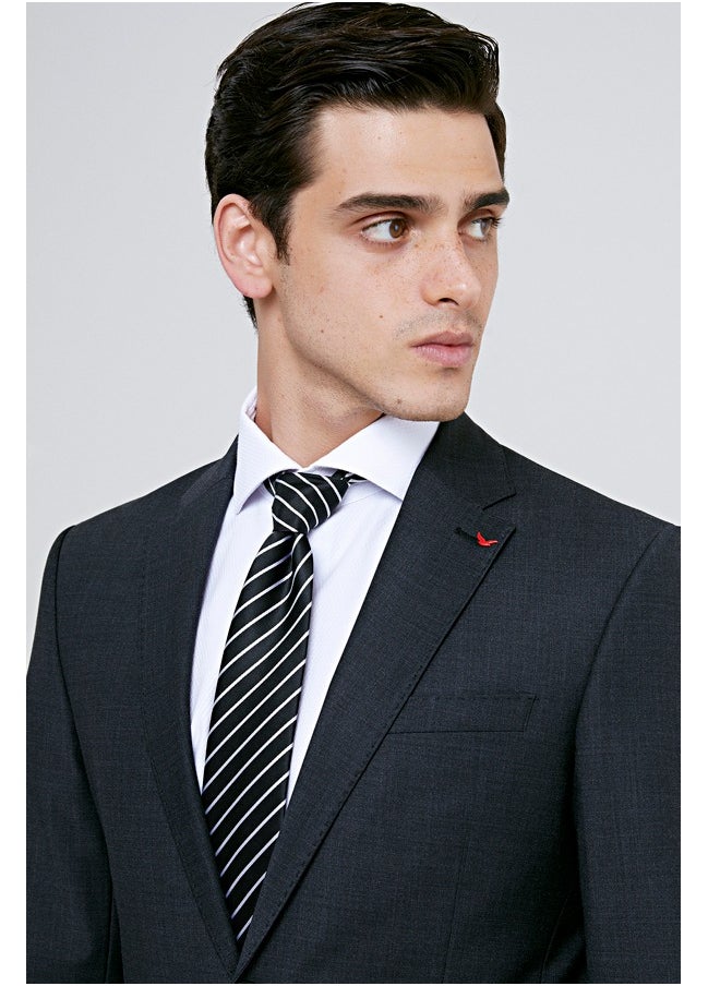D'S DAMAT بدلة كلاسيكية رمادية داكنة من Ds Damat - 41% صوف  - Image 2