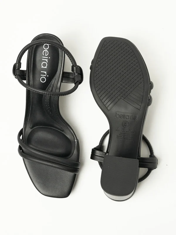Beira Rio Mid Heels Sandals for Women – Sling Back Heel Sandals for Girls with Ankle Strap