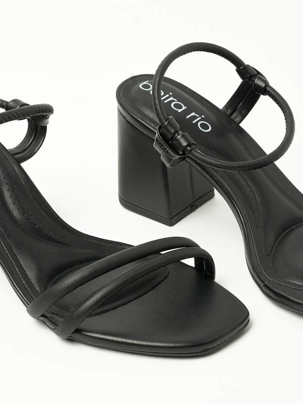 Beira Rio Mid Heels Sandals for Women – Sling Back Heel Sandals for Girls with Ankle Strap