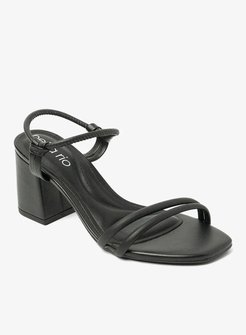 Beira Rio Mid Heels Sandals for Women – Sling Back Heel Sandals for Girls with Ankle Strap