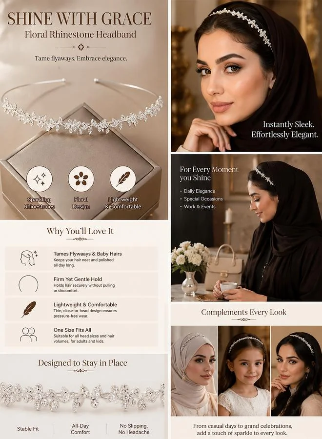 Take Two Rhinestone Plum Headband