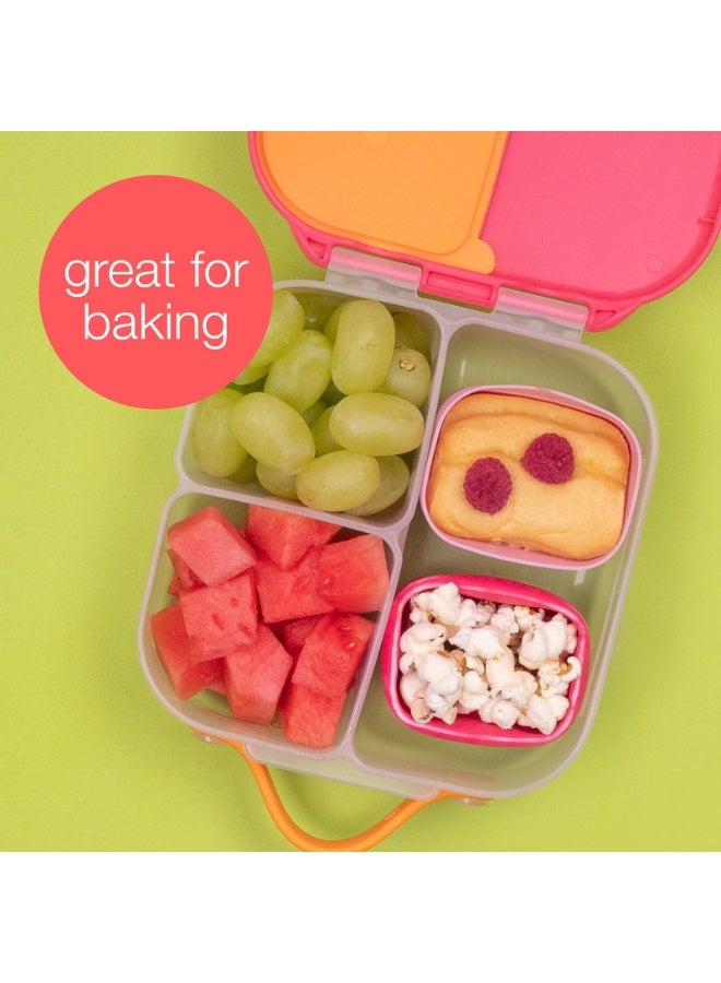 B.Box Silicone Snack Cups with Lid | Fits Lunch Box & Mini Lunch Box | Foldable Design | 5.1–5.7 fl oz | BPA Free-Forest - Image 5
