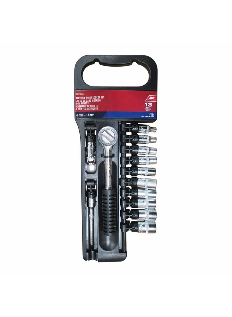 ACE Steel Metric Socket Set 13pcs
