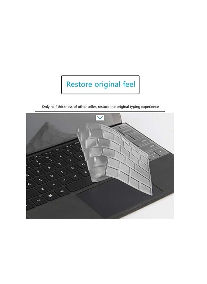 Ultra Thin Keyboard Cover for 10.5 inch Microsoft Surface Go/Go 2/Go 3/Go 4 (2018--2023),Clear Made of Premium TPU, High Transparency, Clear Keyboard Skin Protector