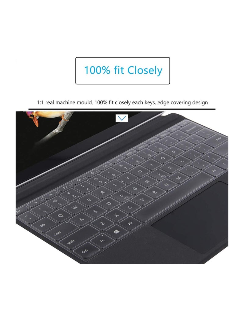 Ultra Thin Keyboard Cover for 10.5 inch Microsoft Surface Go/Go 2/Go 3/Go 4 (2018--2023),Clear Made of Premium TPU, High Transparency, Clear Keyboard Skin Protector