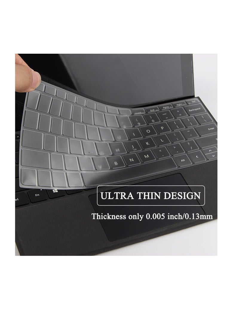 Ultra Thin Keyboard Cover for 10.5 inch Microsoft Surface Go/Go 2/Go 3/Go 4 (2018--2023),Clear Made of Premium TPU, High Transparency, Clear Keyboard Skin Protector