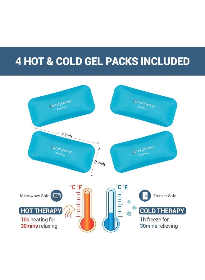 Comfytemp - Wisdom Teeth Ice Pack Head Wrap, Face Ice Pack For Tmj Relief, Surgery Recovery, Fsa Hsa Eligible, 4 Reusable Hot & Cold Gel Packs, Pain Relief For Jaw, Chin, Oral, Facial, Dental Implants - Image 1
