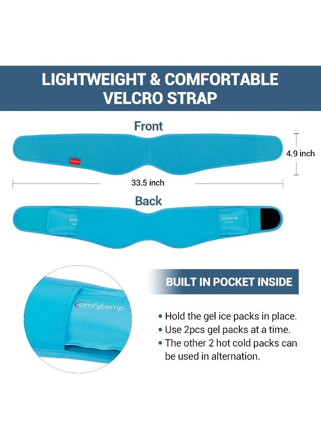 Comfytemp - Wisdom Teeth Ice Pack Head Wrap, Face Ice Pack For Tmj Relief, Surgery Recovery, Fsa Hsa Eligible, 4 Reusable Hot & Cold Gel Packs, Pain Relief For Jaw, Chin, Oral, Facial, Dental Implants - Image 1