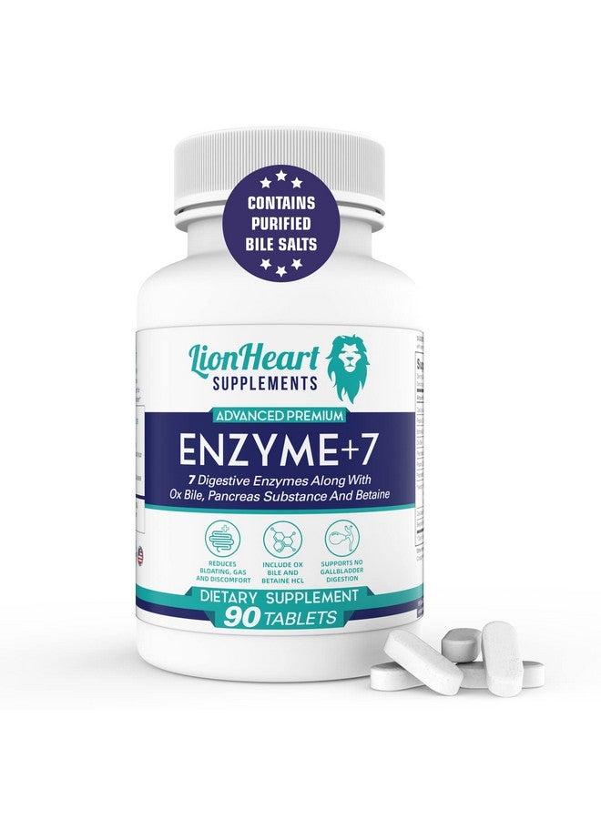 LionHeart Supplements Digestive Enzymes Supplement Includes Purified Ox Bile Salts Tablets For No Gallbladder Sufferers Enzyme For Digestion & Gas Relief Helps Bloating Acid Reflux Constipation & Repair Leaky Gut - Image 1