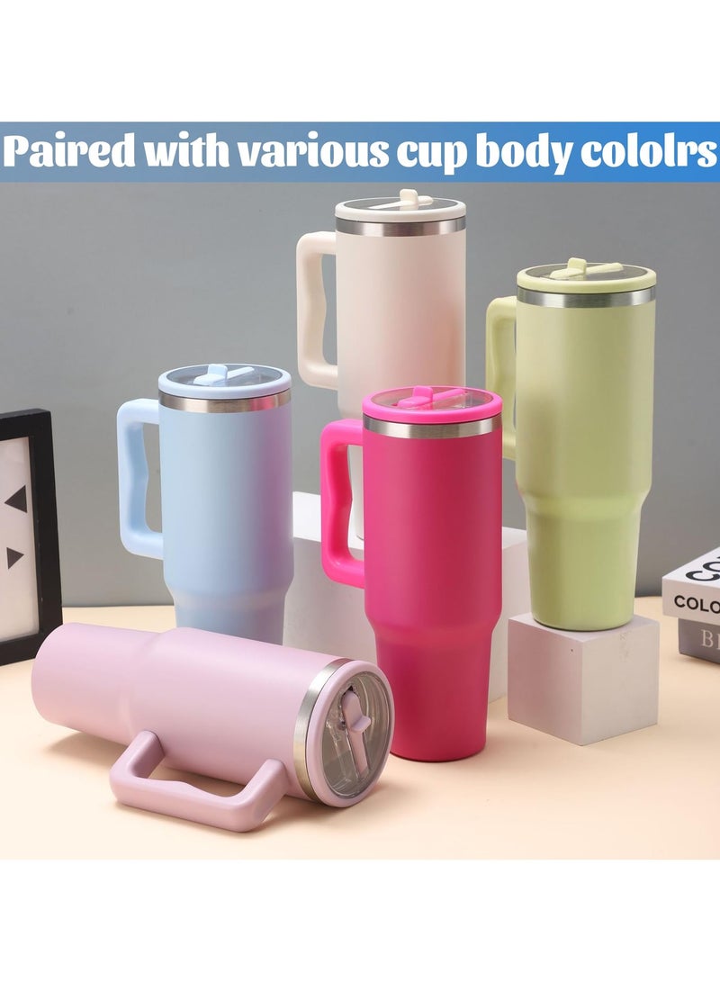 لغة عبوتان من غطاء استبدال لقشة Flip سعة 40 أونصة، يناسب زجاجة ستانلي كوينشر، أغطية مقاومة للتسرب ومضادة للرش، غطاء قابل لإعادة الاستخدام لأكواب ستانلي (أحمر) - Image 3