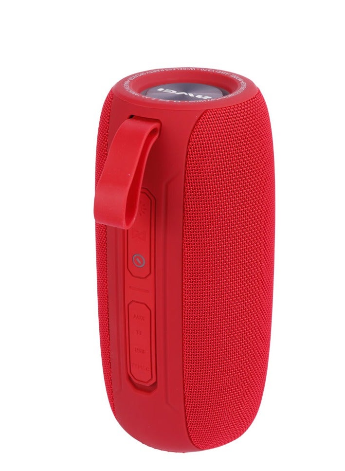 Awei Y370 Bluetooth Speaker Portable Wireless Audio With Led Outdoor Waterproof Loudspeaker Stereo Surround Support FM Radio TF - Red - Image 3