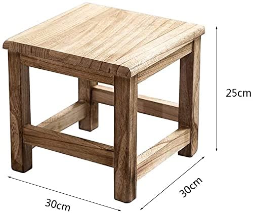 Generic Indian Decor. RW832 Step Stool Ottoman Storage Box Dressing Stool, Footstool Solid Wood Square Stool Seat Family Thicken Dining Table Bench (Color : Brown) - Image 3