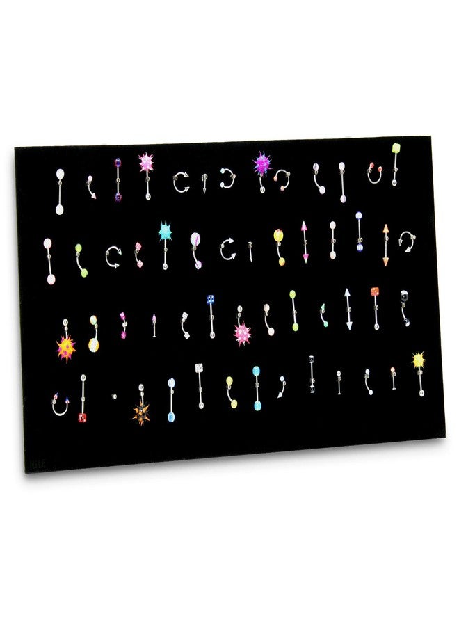 MOOCA 54 Clip Pendant/Body Jewelry Showcase Display Pad with Built in Easel for Belly Button Rings, Tongue Rings and Industrial Barbell organizer, Black Velvet, 2 Pieces Set - Image 3