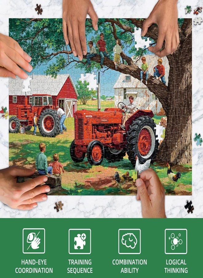 Libeder Fall 500 Piece Puzzles for Adults - Childhood Country Fun Jigsaw, Retro Americana Rustic Farm Puzzles - Fun and Challenging Family Game Great Gift Idea - Image 3