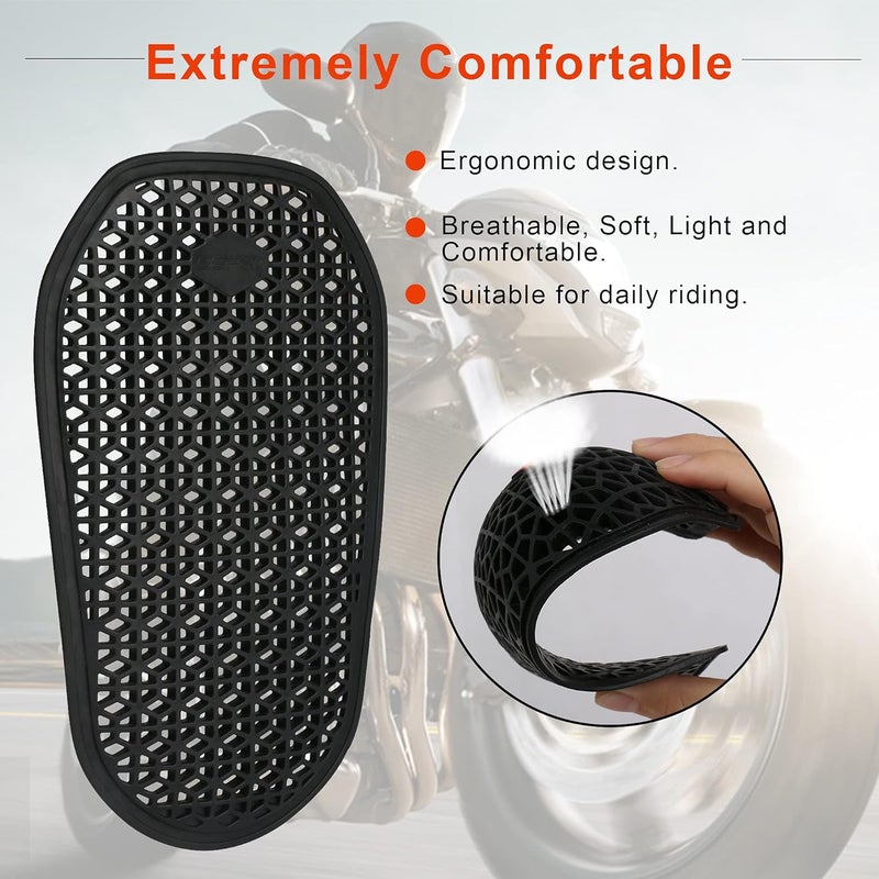 surlim EP Hip Protector CE Armor Motorcycle Hip Armor Crotch Pads Inserts [Pair] - Image 4