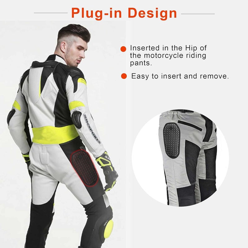 surlim EP Hip Protector CE Armor Motorcycle Hip Armor Crotch Pads Inserts [Pair] - Image 3