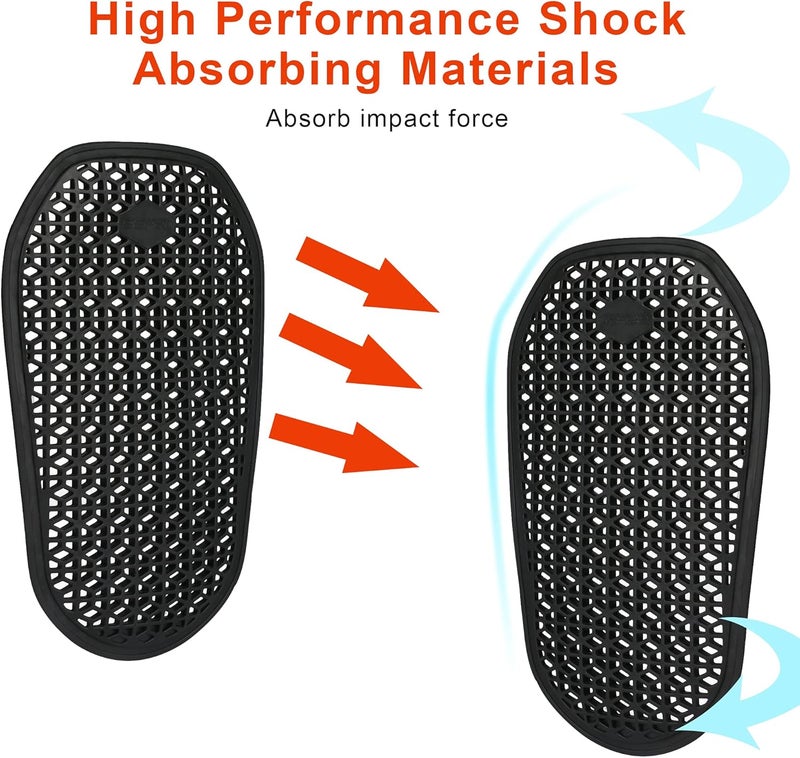surlim EP Hip Protector CE Armor Motorcycle Hip Armor Crotch Pads Inserts [Pair] - Image 5