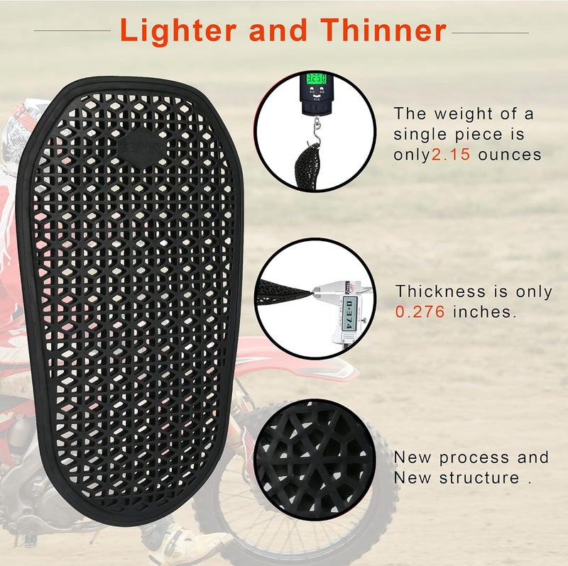surlim EP Hip Protector CE Armor Motorcycle Hip Armor Crotch Pads Inserts [Pair] - Image 2