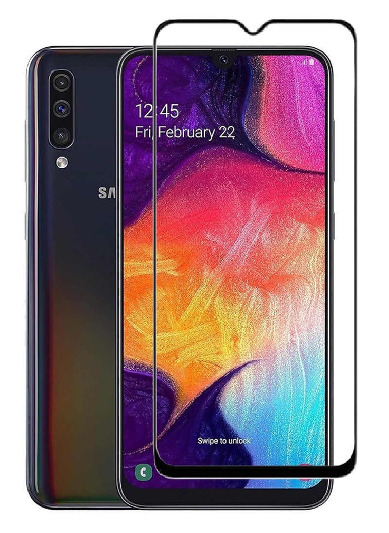 AINA Tempered Glass Screen Protector 5D Designed For Samsung Galaxy A50 Full Glue Edge to Edge Full Screen Coverage And Bubble Free - Image 1