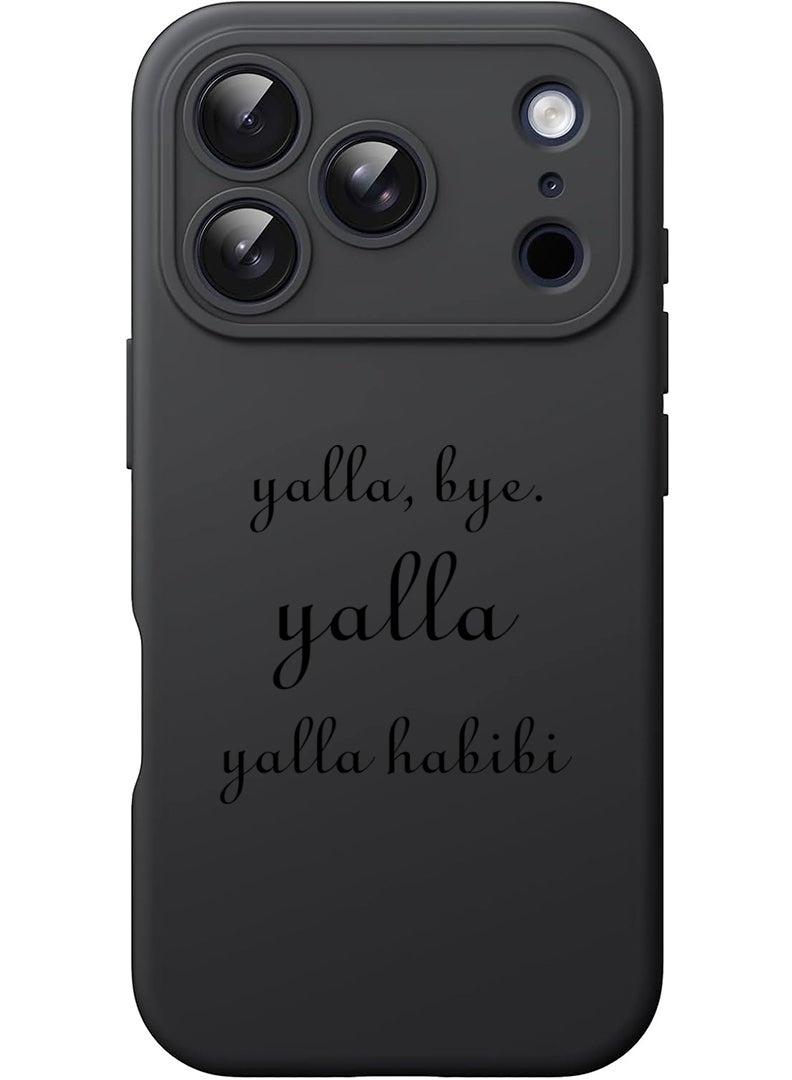 Theodor Protective Slim Fit Case Liquid Silicone Cover with Full Body Protection Anti-Scratch Shockproof Case For Apple iPhone 17 Pro (Black) Yalla-01 - Image 1