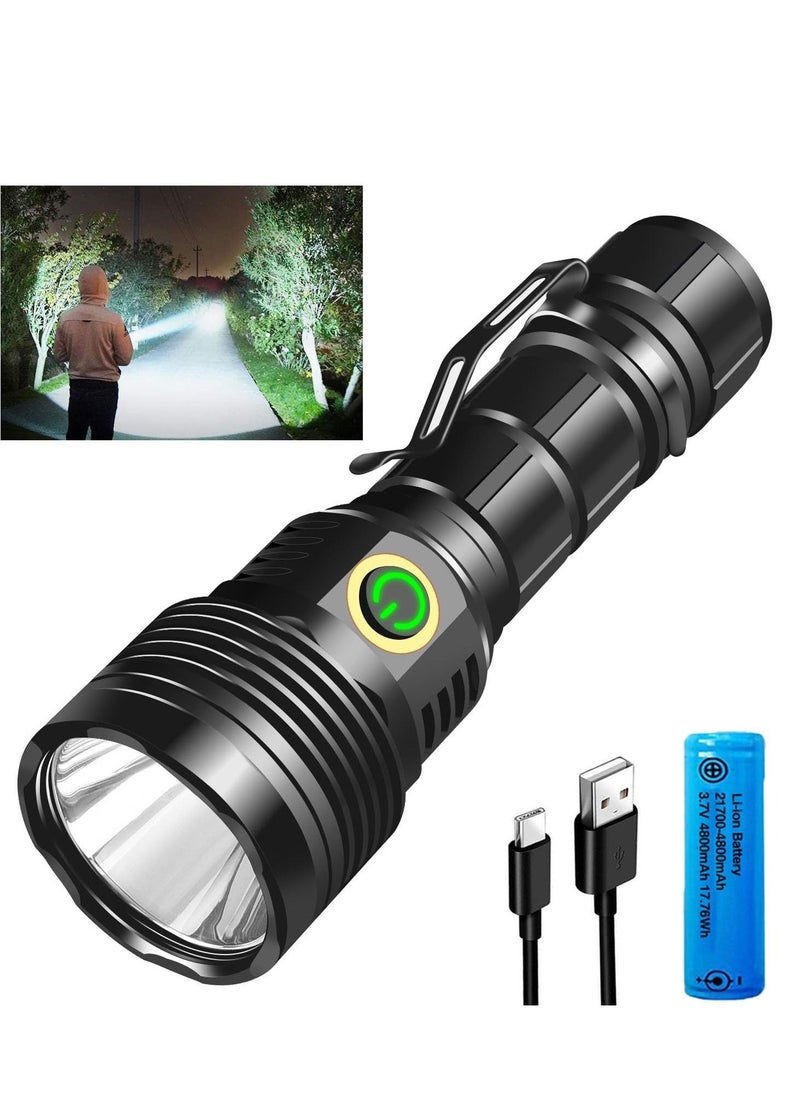Arabest - 30000 High Lumens】SST40 LED Torch with Power Display,Super Bright Rechargeable Flashlight,Type-C Fast Charging Flash Light with 5 Modes, IPX6 Waterproof Durable Torches for Camping Hiking Emergency - Image 1