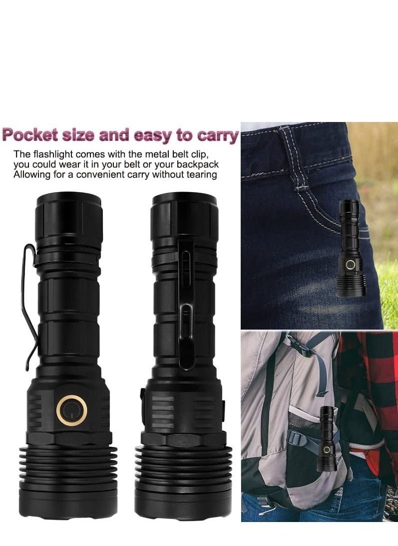 Arabest - 30000 High Lumens】SST40 LED Torch with Power Display,Super Bright Rechargeable Flashlight,Type-C Fast Charging Flash Light with 5 Modes, IPX6 Waterproof Durable Torches for Camping Hiking Emergency - Image 1