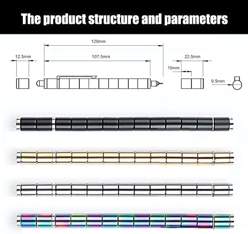 Nexllent Fidget Toys Pen,Magnetic Pen,Decompression Magnetic Metal Pen,Multifunction Writing Magnet Ballpoint Pen,Pressure Fidget Cool Gadgets,Toys Gifts for Kids,Teenage,Boy,Girls or Friends Colorful - Image 2