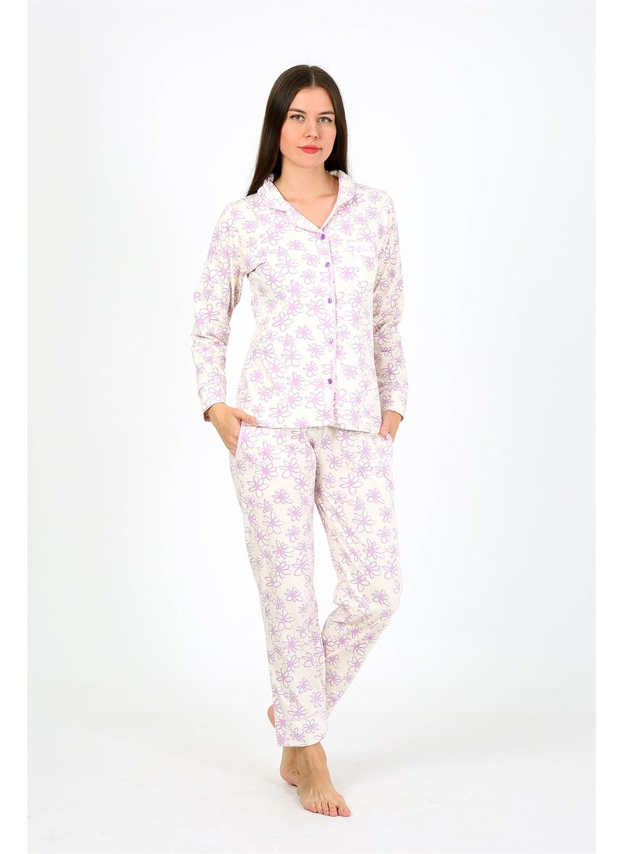 Women's Combed Cotton Long Sleeve Pajamas Set 2776 - pzsku/Z47F02F06FE5CE9354D4CZ/45/_/1731233181/bf00557b-0b8b-4f16-a15b-dab5db5f2262