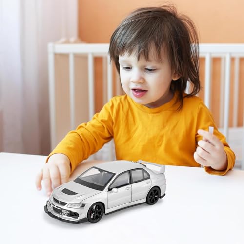 KEXXA 😍 Scale Exclusive Alloy Metal Pull Back Die-cast Car Model with Sound Light Mini Auto Toy for Kids Metal Model Toy Car with Sound and Light (1.32 Scale MITSU-BISHI Lancer-Argent) - Image 2
